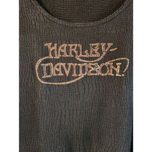 Harley-Davidson Womens See Through Peek-a-Boo Black short sleeved Size XL T Shir